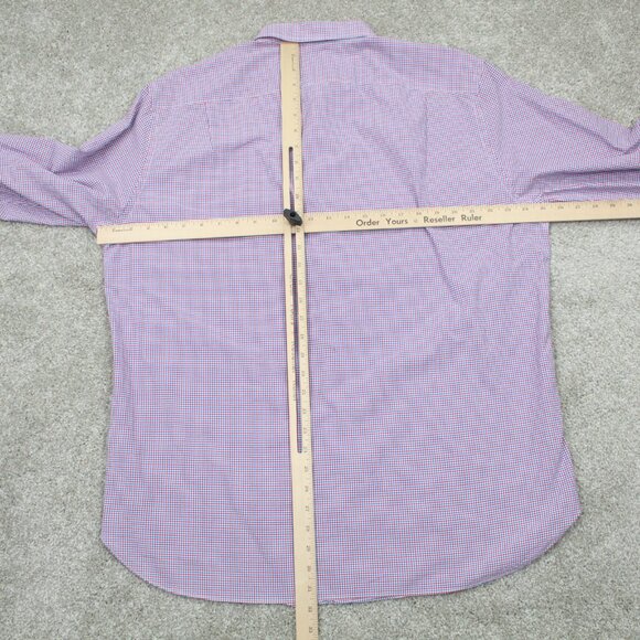 J. Crew Shirt Mens XL,  17-17 1/2 Red/Blue Checkered 2 Ply 100% Cotton L/S - Picture 9 of 12